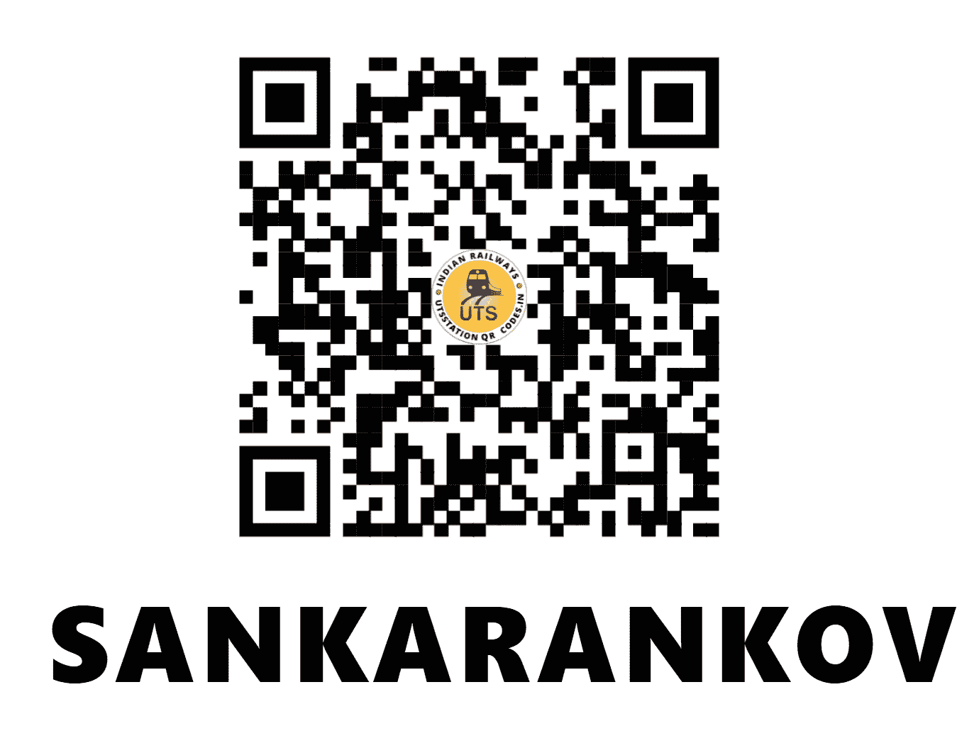 UTS QR Code for SANKARANKOVIL - SNKL - SR (TAMIL NADU)